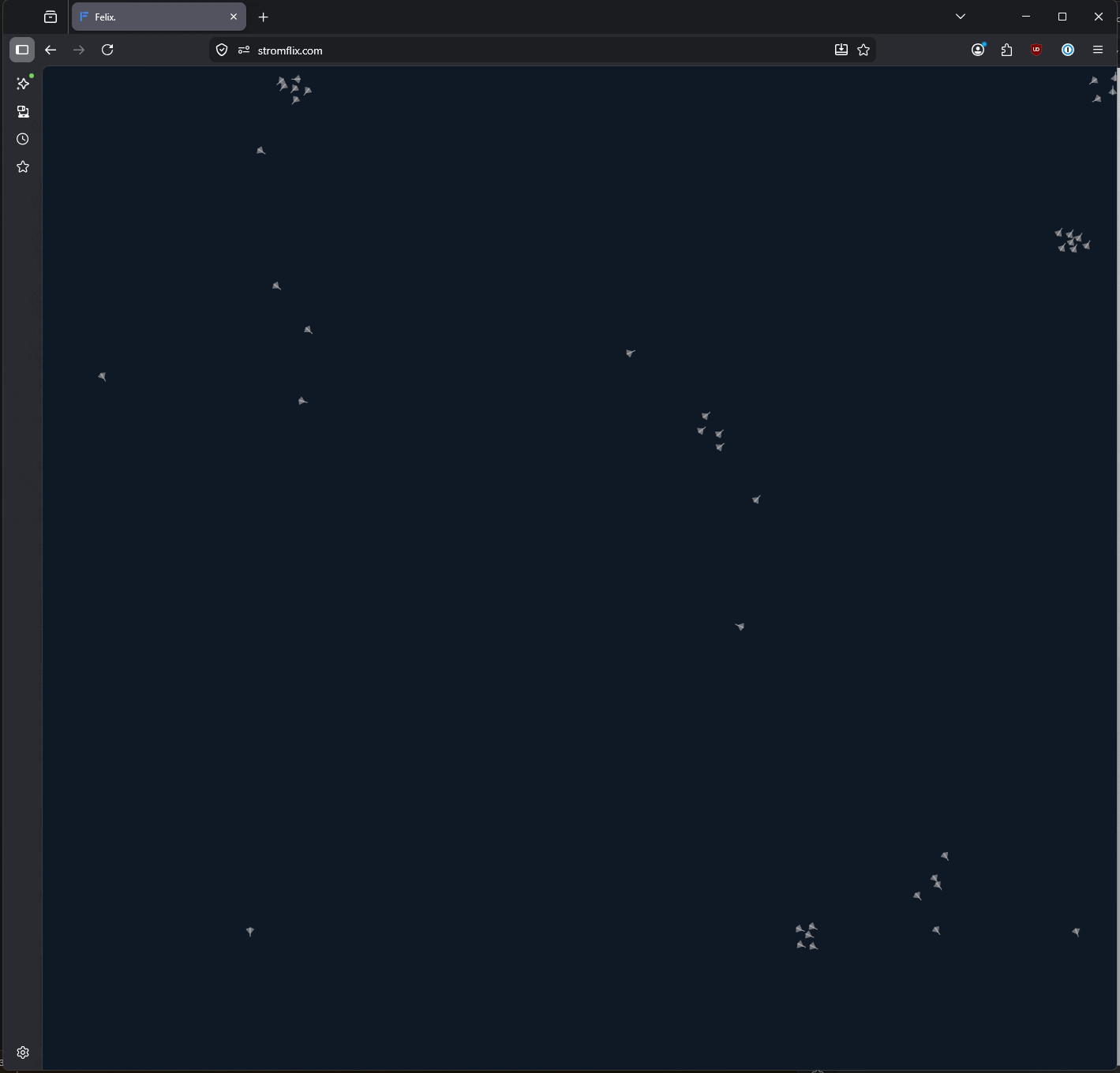 Animated paper airplanes moving around the website background